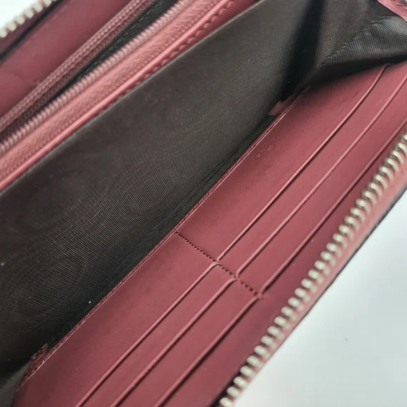 GUCCI GG Supreme Blooms Round Zip Long Wallet Floral Print Pink Canvas Leather.. - Picture 10 of 14